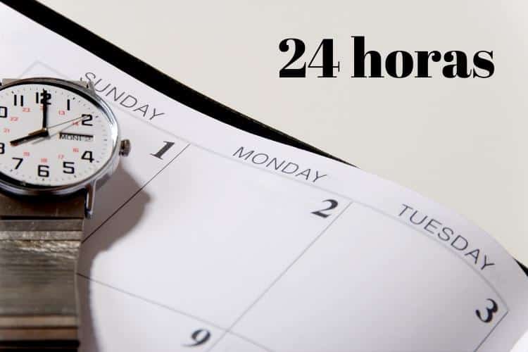 24 horas são quantos dias como calcular